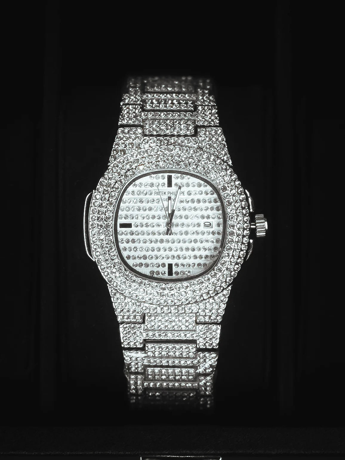 Silver Iced Out Patek Philippe Irtaza Rasool Store